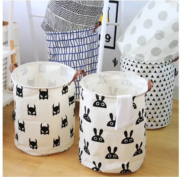 Cotton Linen Storage Box Holder Organizer for Home Clothes Tidy Basket