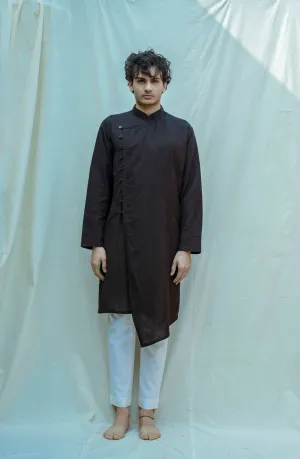 Cotton X Linen Overlapped Kurta Set
