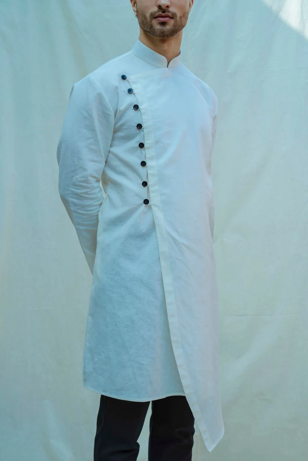 Cotton X Linen Overlapped Kurta