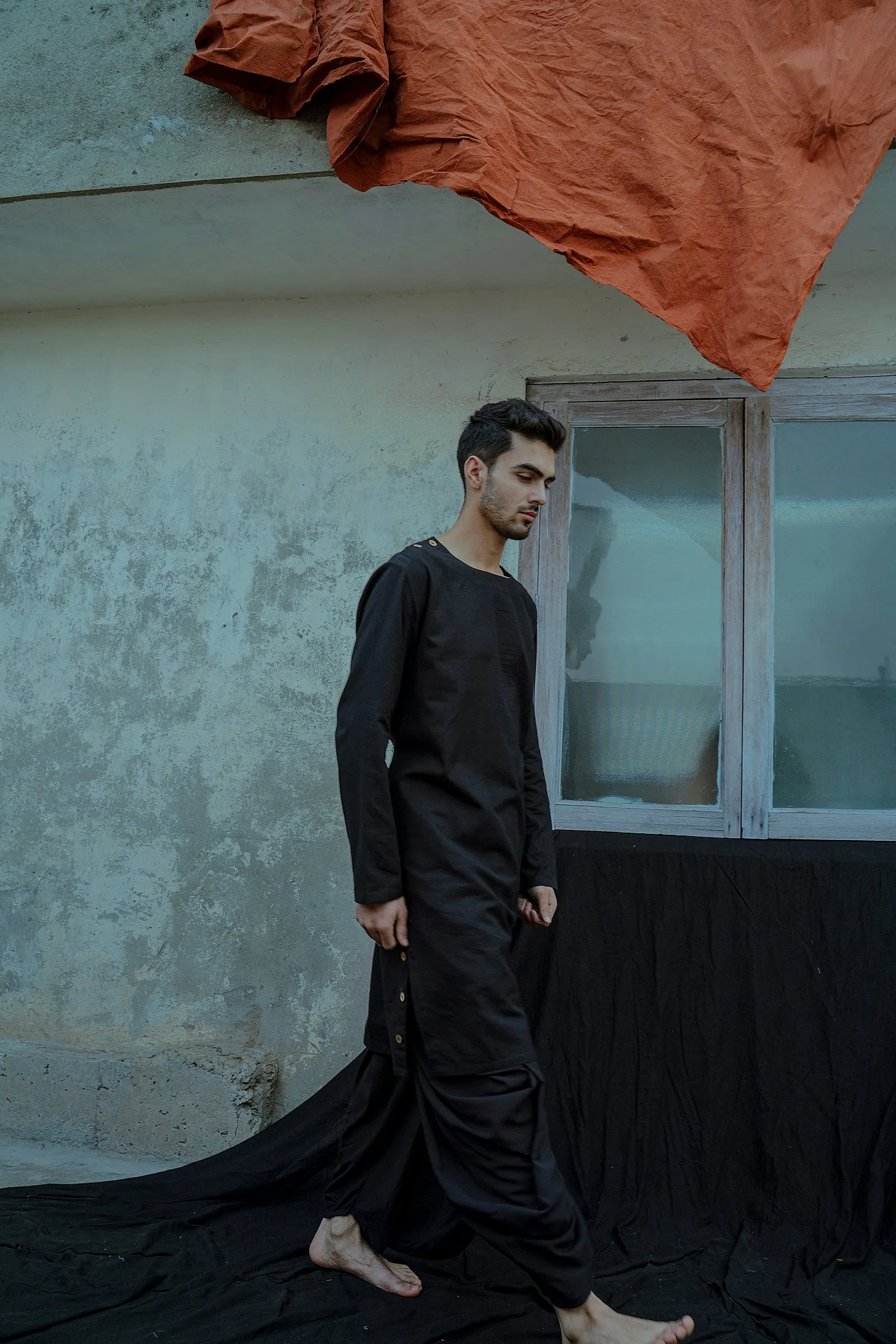 Cotton X Linen Side Placket Kurta