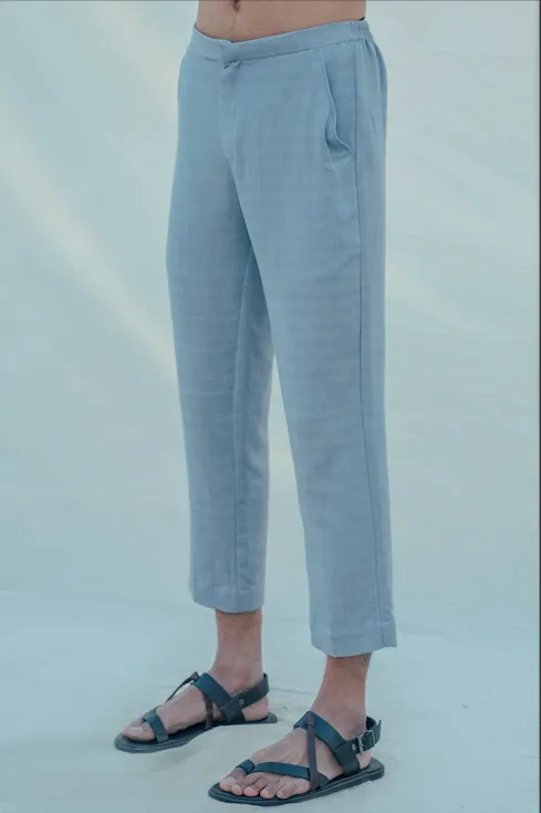 Cotton X Linen Sky Blue Trouser