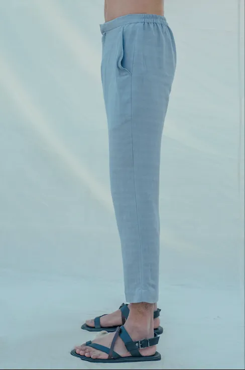 Cotton X Linen Sky Blue Trouser