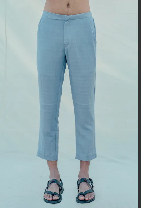 Cotton X Linen Sky Blue Trouser