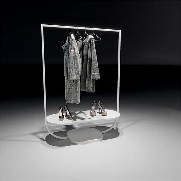 CR025 Retail Garment Display Clothing Hanging Rail with Board