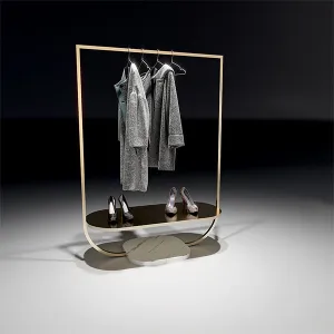 CR025 Retail Garment Display Clothing Hanging Rail with Board