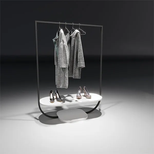 CR025 Retail Garment Display Clothing Hanging Rail with Board
