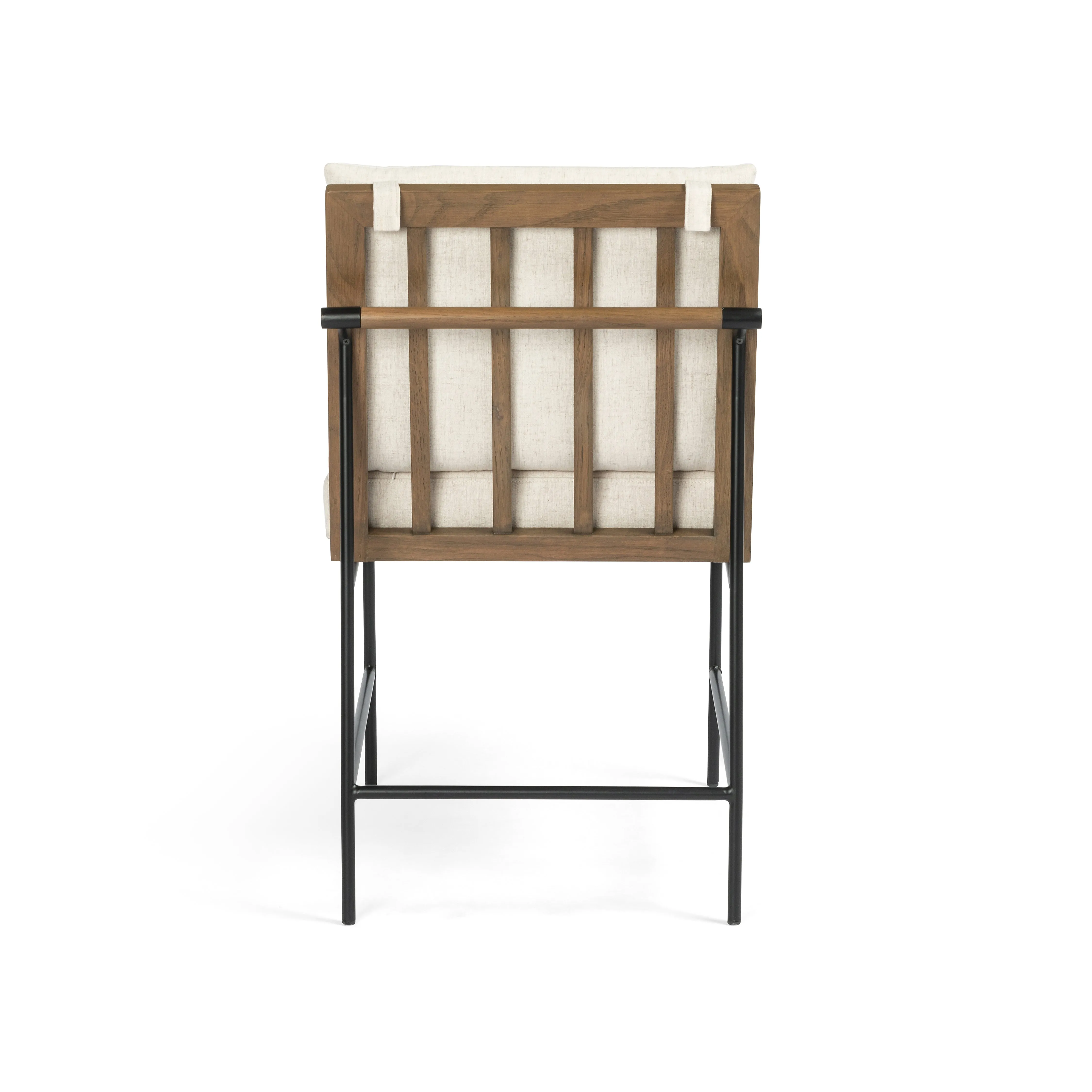 Crete Dining Chair-Saville Flax/Brown Frame
