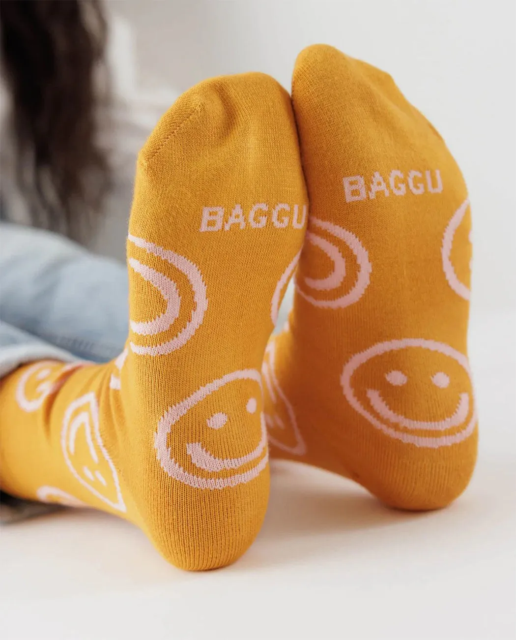 Crew Sock: Marigold Happy