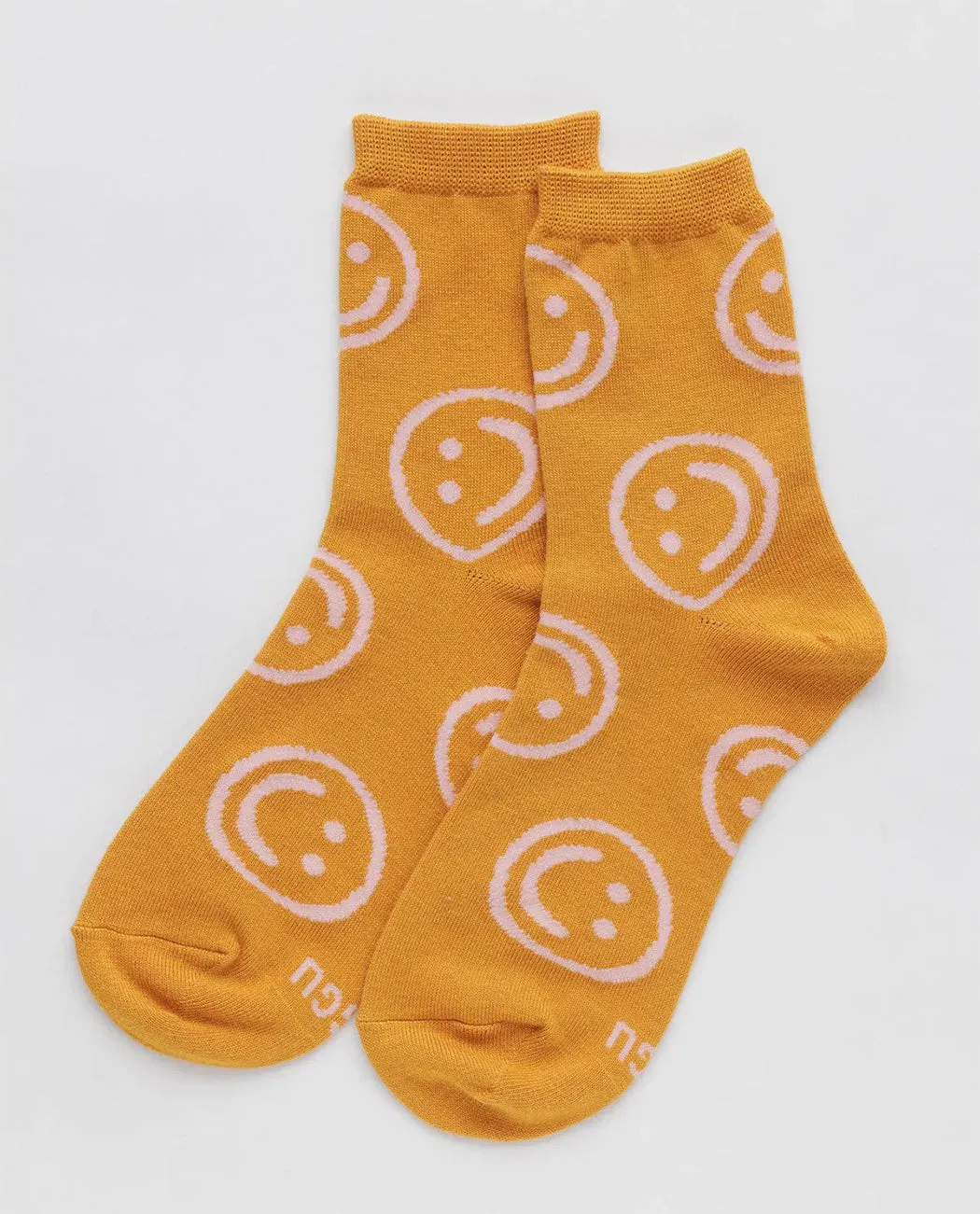Crew Sock: Marigold Happy