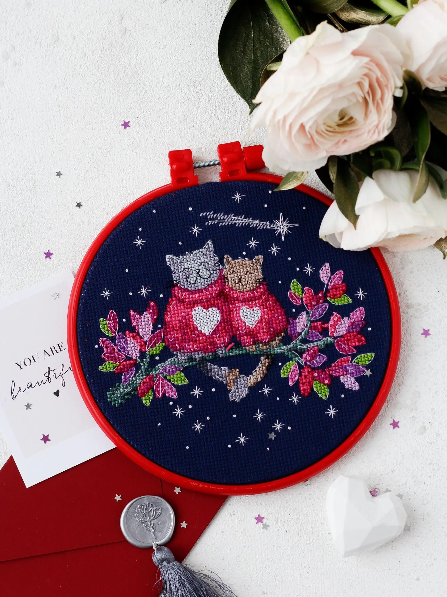 Cross-stitch kit Date under the stars AHM-037