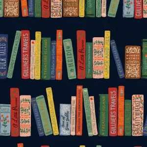 Curio, Book Club in Navy Metallic CANVAS