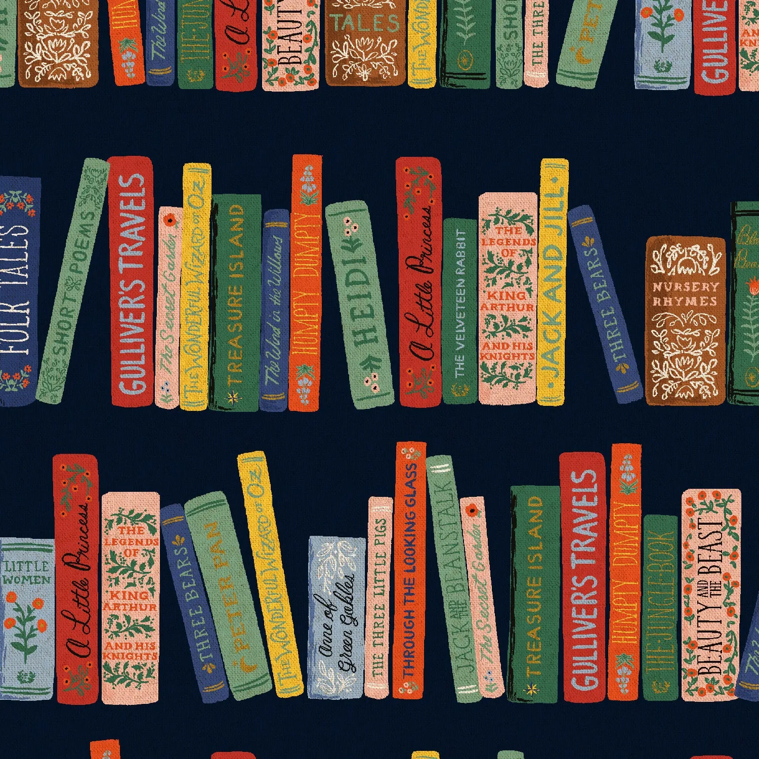 Curio, Book Club in Navy Metallic CANVAS