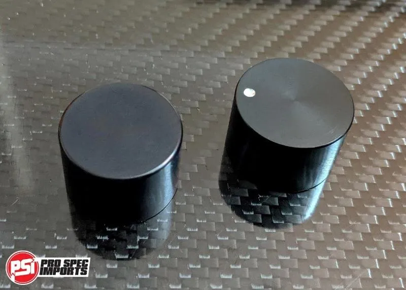 Custom Billet Anodised Black Dials for Heater & Fan Control