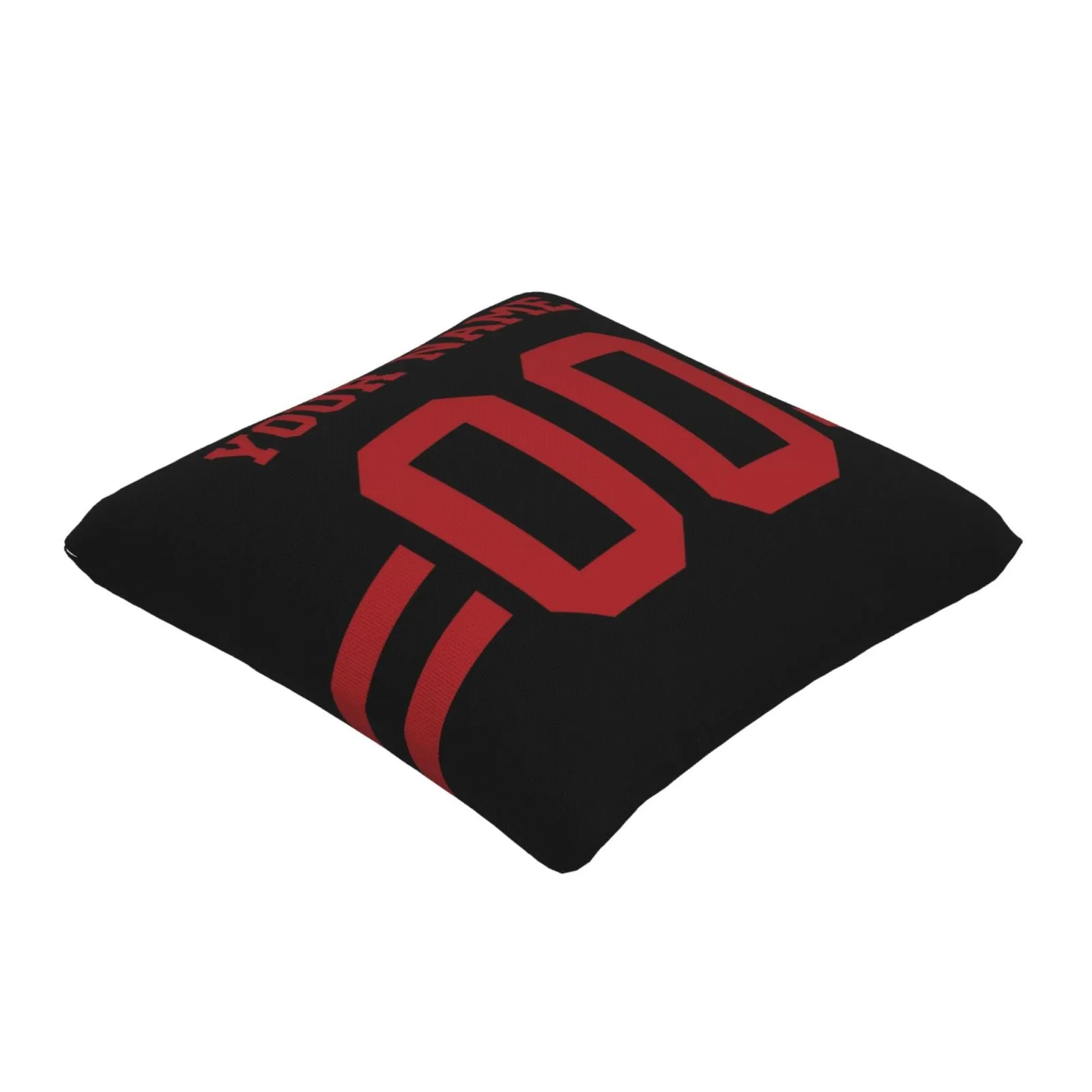 Custom Black San Francisco 49ers Decorative Throw Pillow Case - Print Personalized Football Team Fans Name & Number Birthday Gift