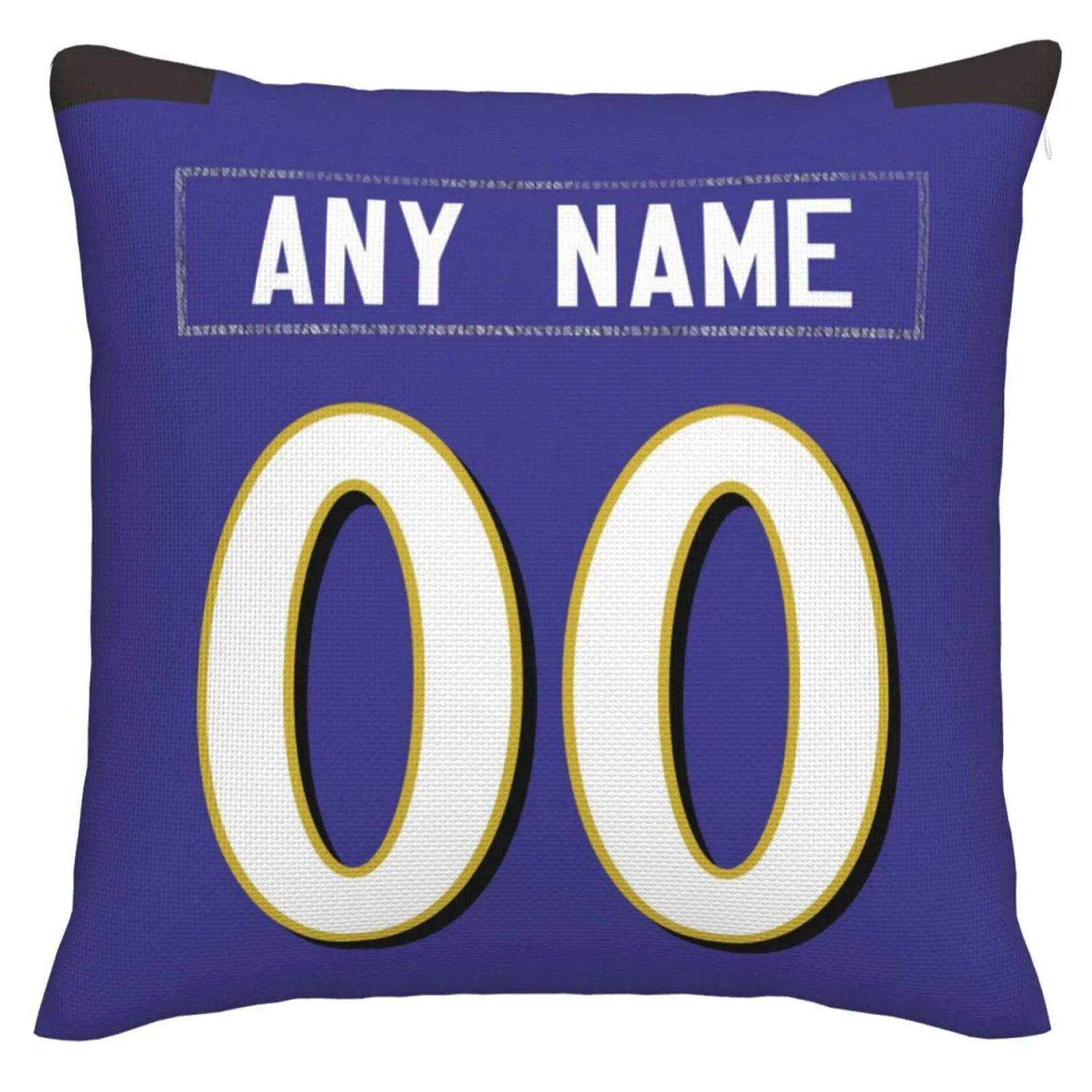 Custom B.Ravens Pillow Purple Football Team Decorative Throw Pillow Case Print Personalized Football Style Fans Letters & Number Birthday Gift Football Pillows