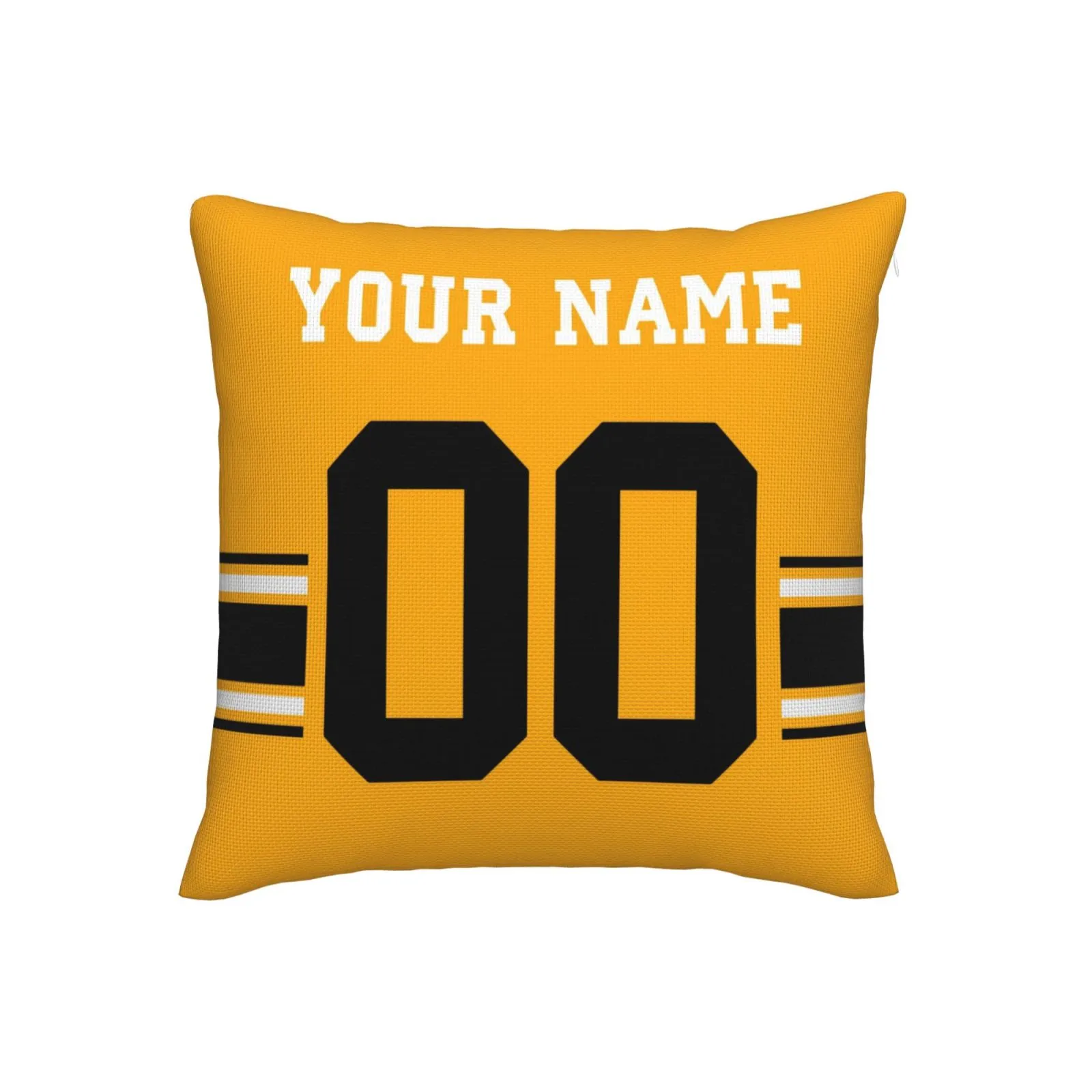 Custom Gold Pittsburgh Steelers Decorative Throw Pillow Case - Print Personalized Football Team Fans Name & Number Birthday Gift