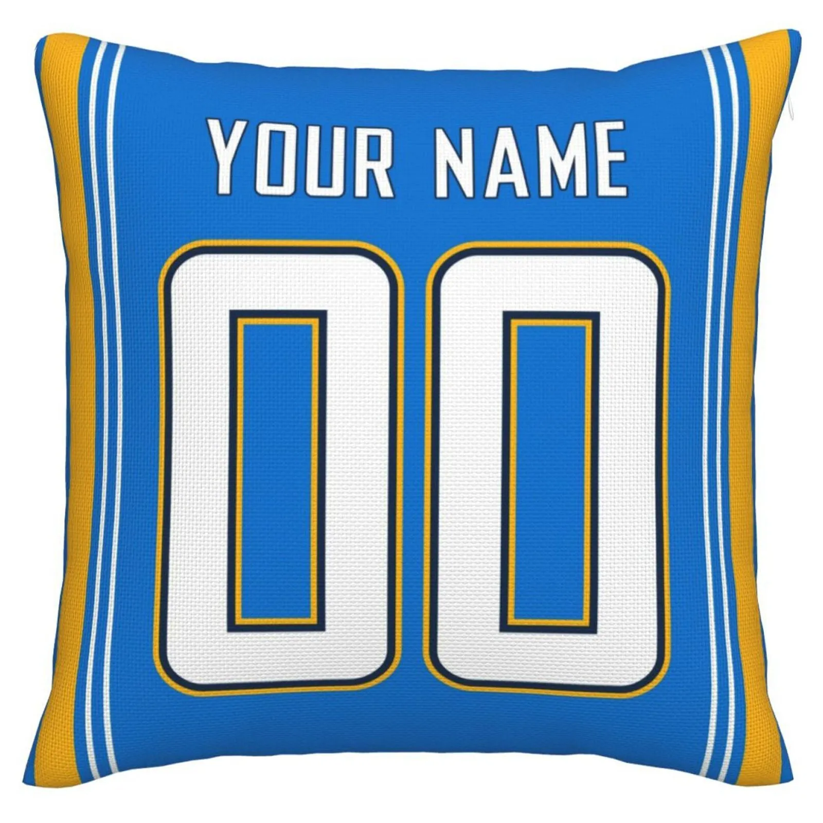 Custom LA.Chargers Pillow Decorative Throw Pillow Case - Print Personalized Football Team Fans Name & Number Birthday Gift Football Pillows