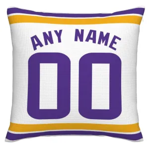 Custom MN.Vikings Pillow Decorative Throw Pillow Case - Print Personalized Football Team Fans Name & Number Birthday Gift Football Pillows