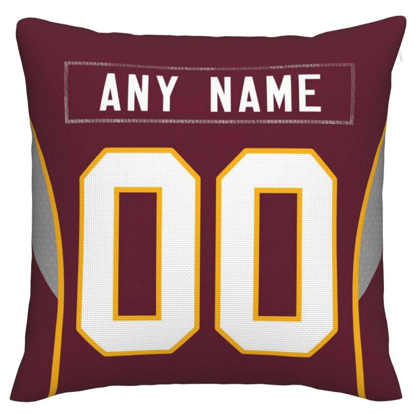 Custom W.Football Team Pillow Decorative Throw Pillow Case - Print Personalized Football Team Fans Name & Number Birthday Gift Football Pillows