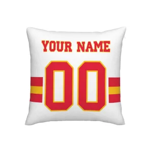 Customized Kansas City Chiefs Football Team Decorative Throw Pillow Case Print Personalized Football Style Fans Letters & Number White Pillowcase Birthday Gift