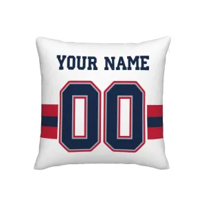 Customized New England Patriots Football Team Decorative Throw Pillow Case Print Personalized Football Style Fans Letters & Number White Pillowcase Birthday Gift
