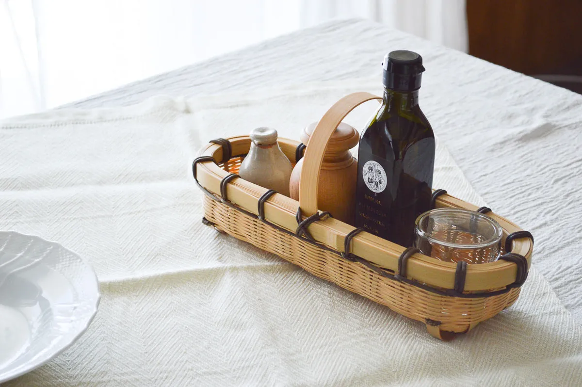 Cutlery basket [ no handle / one handle ] / Madake bamboo / Ōita-JPN 220622
