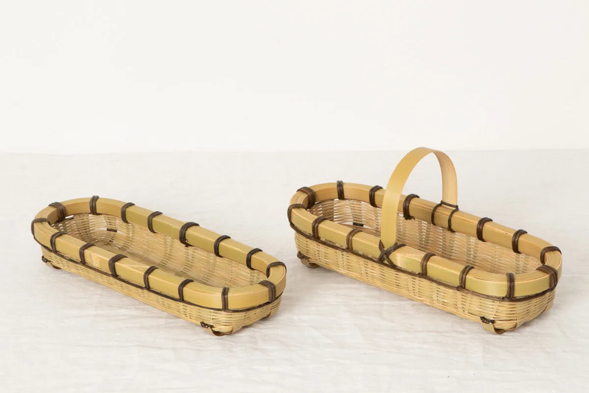 Cutlery basket [ no handle / one handle ] / Madake bamboo / Ōita-JPN 220622