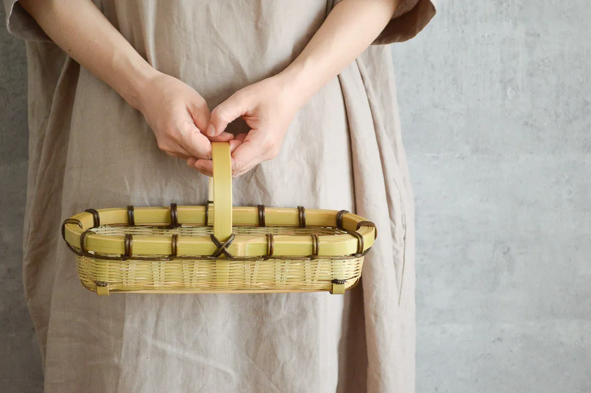 Cutlery basket [ no handle / one handle ] / Madake bamboo / Ōita-JPN 220622
