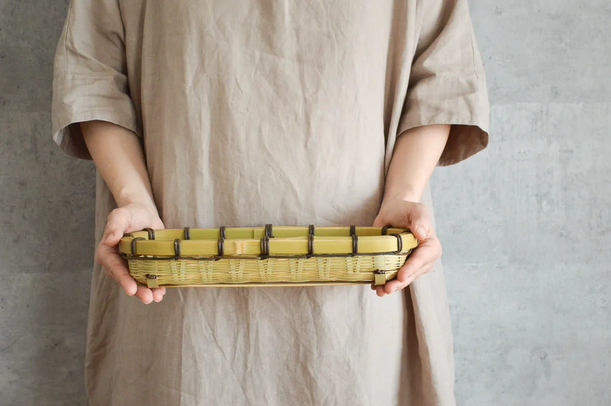 Cutlery basket [ no handle / one handle ] / Madake bamboo / Ōita-JPN 220622