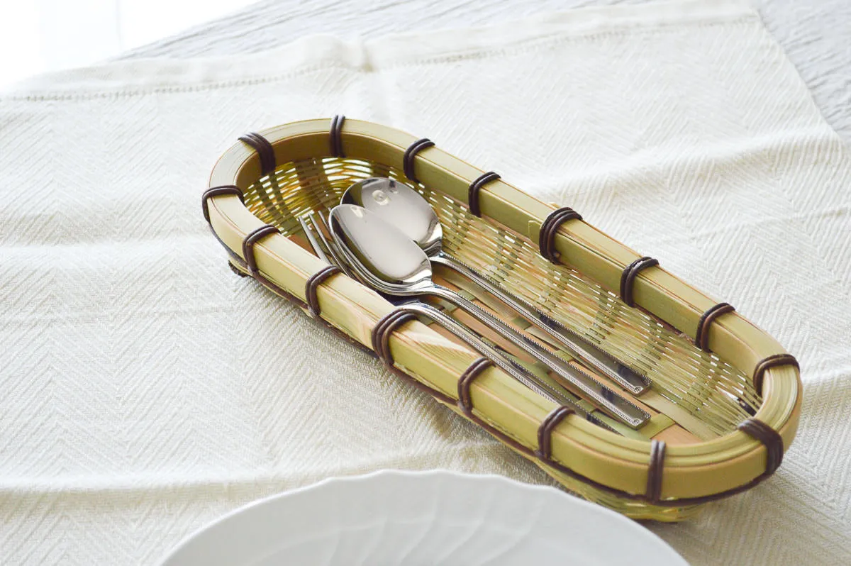 Cutlery basket [ no handle / one handle ] / Madake bamboo / Ōita-JPN 220622