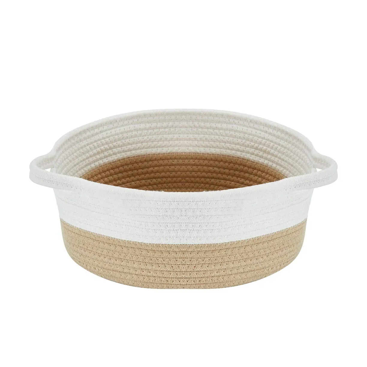 Decomomo Cotton Woven Rope Basket - Round Large (1 Pack)