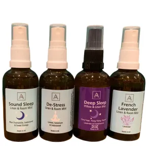 Deep Sleep, De-stress, Lavender and Sound Sound Linen and Room Mist Set