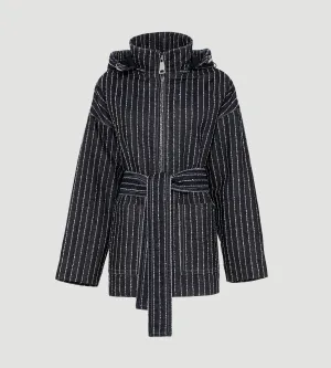 DENIM BELTED JACKET