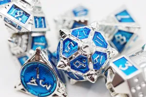 Dice 51: Interstellar Indigo - Metal RPG Dice Set
