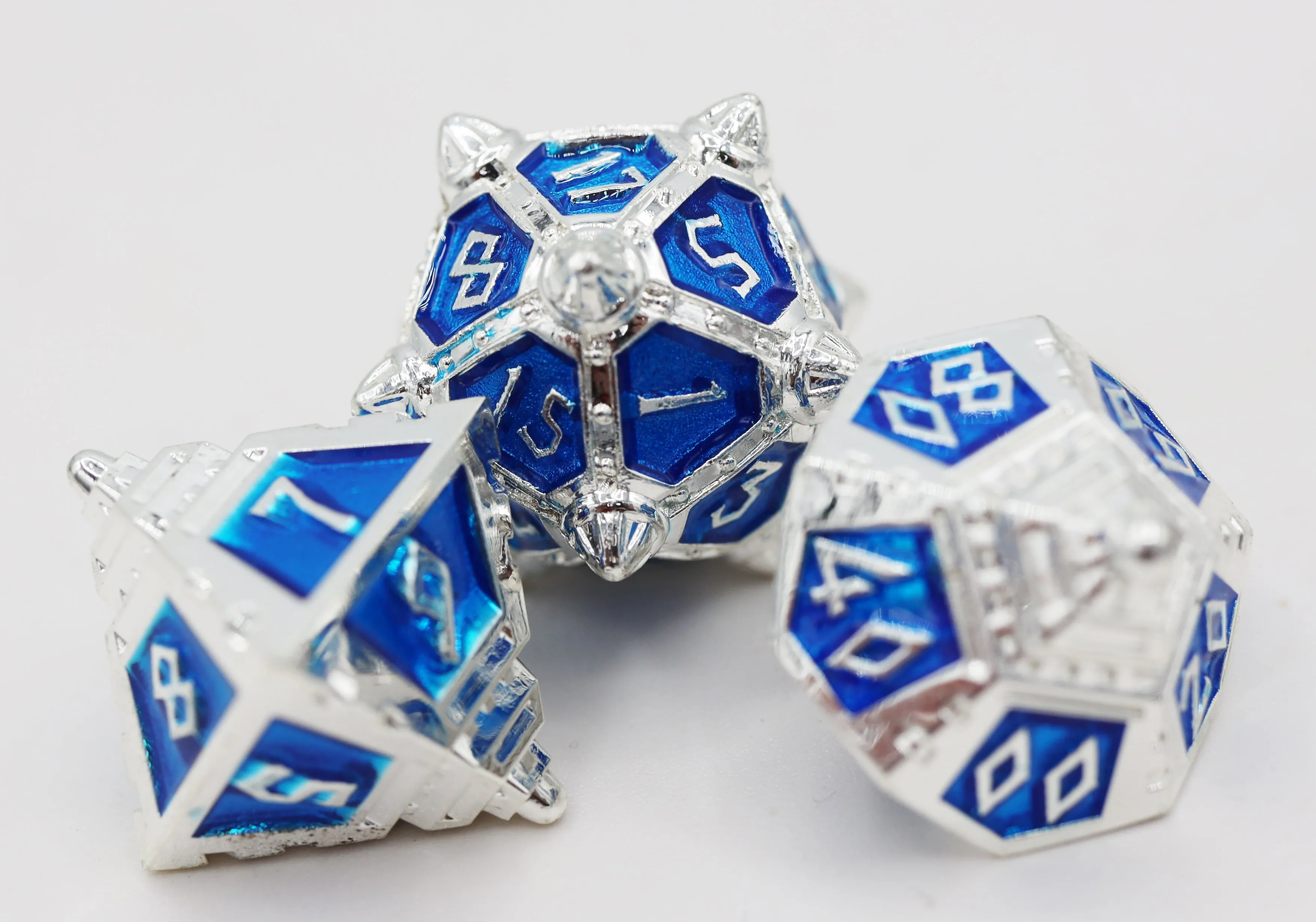 Dice 51: Interstellar Indigo - Metal RPG Dice Set