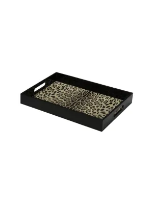 Dolce & Gabbana Casa Rectangular Tray in Leopard