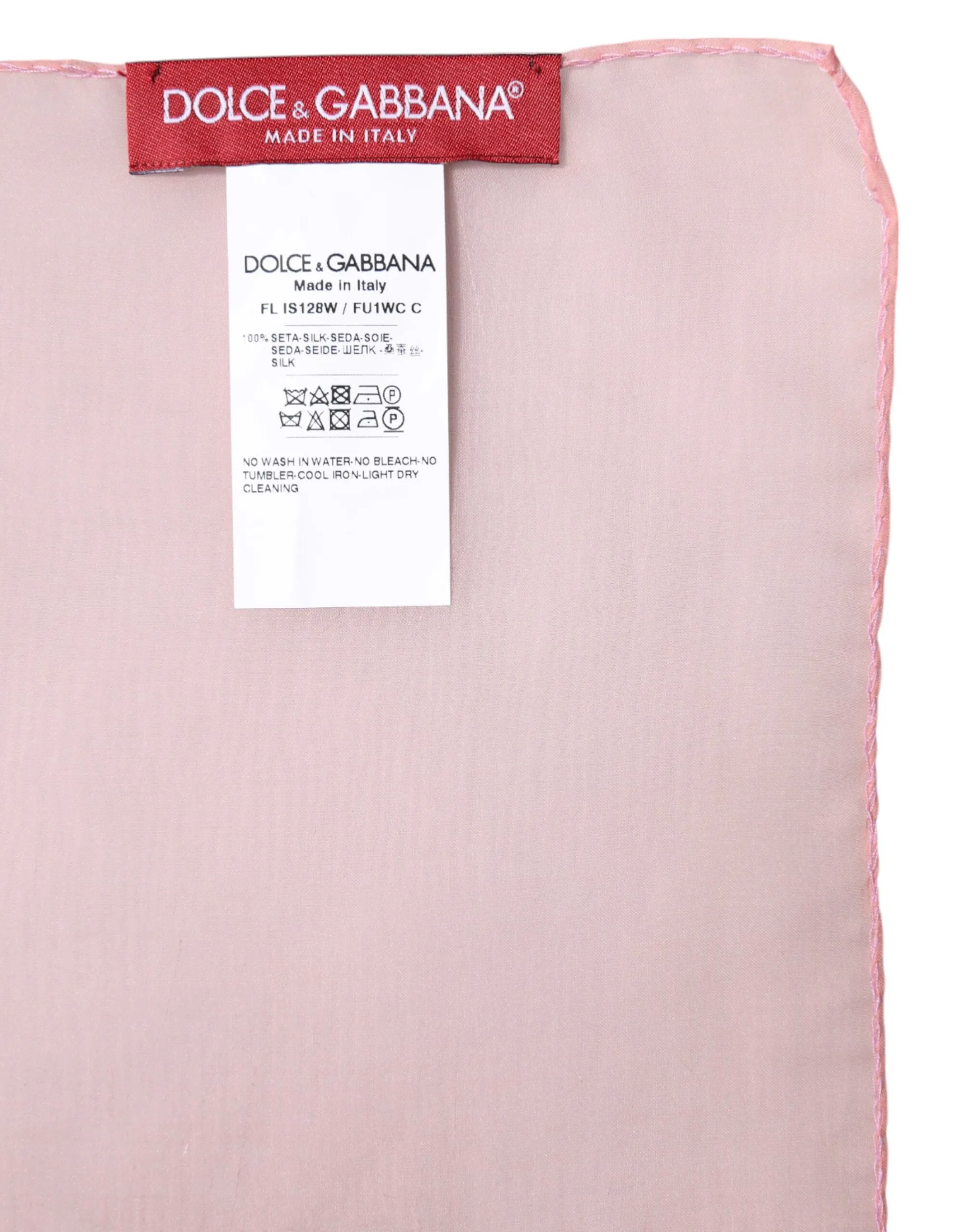 Dolce & Gabbana Pink Silk Rectangle Women Wrap Shawl Scarf