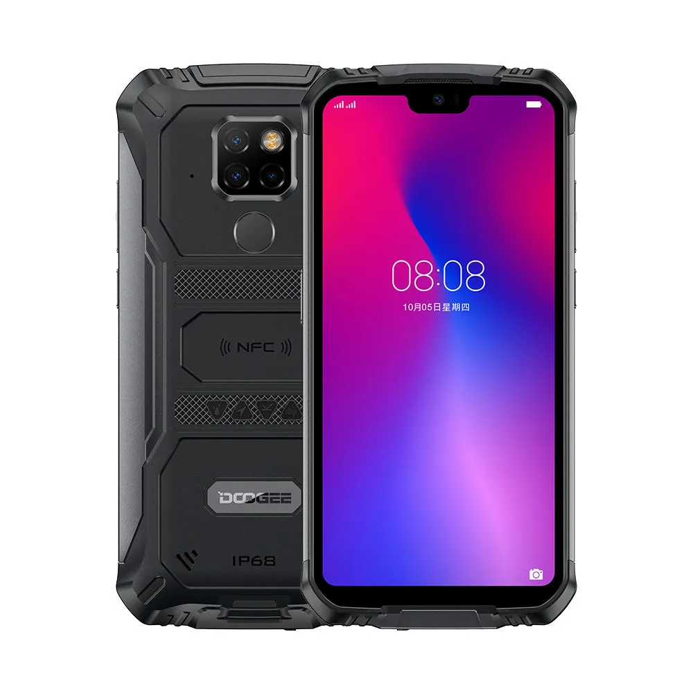 Doogee S68 Pro Cellphone Helio P70 Octa-core 6GB 128GB Memory 21MP 16MP 8MP 8MP Camera 5.84"" IPS Display 6300mAh 12V/2A Charge Smartphone Black_European version
