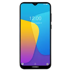 DOOGEE X90 Cellphone 6.1inch 19:9 Waterdrop LTPS Screen Smartphone Quad Core CPU 1GB RAM 16GB ROM 3400mAh Battery Dual SIM Cards 8MP 5MP Camera Android 8.1 OS  Black_European version