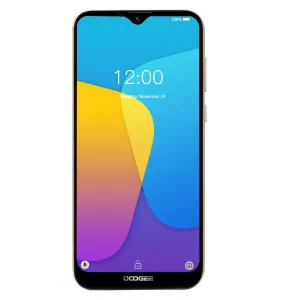 DOOGEE X90 Cellphone 6.1inch 19:9 Waterdrop LTPS Screen Smartphone Quad Core CPU 1GB RAM 16GB ROM 3400mAh Battery Dual SIM Cards 8MP 5MP Camera Android 8.1 OS  Gold_Russian version