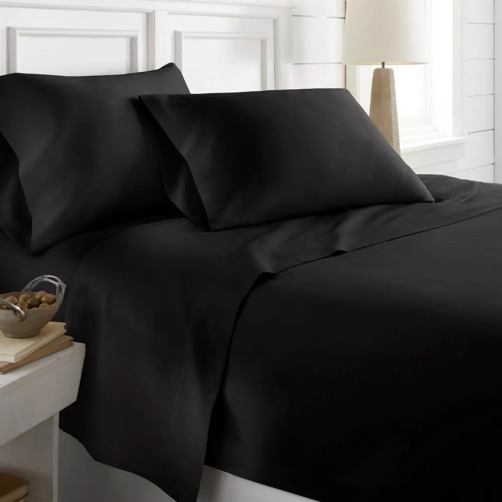 Egyptian Cotton 400 Thread Count 100% Cotton Fitted Sheet Black