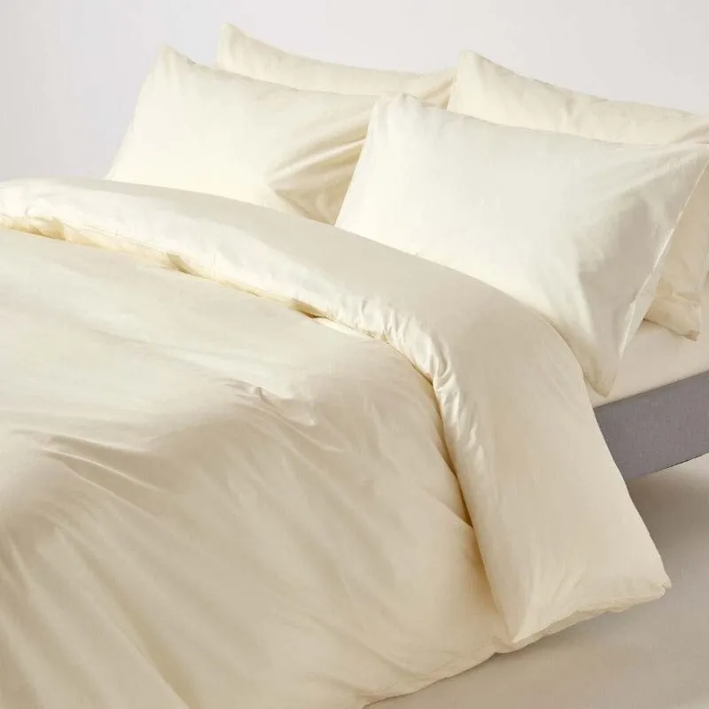 Egyptian Cotton 600 Thread Count Duvet Cover Set Cream