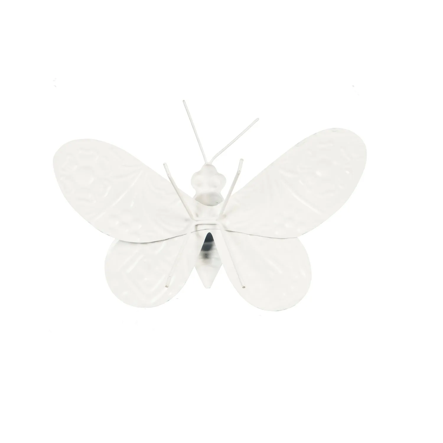 Embossed Enamel Metal Insect Garden Statuary, Blue Monarch,47m2584