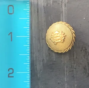 EMBOSSED GOLD METAL Buttons 7/8" Vintage Metal Shank Buttons for Clothing / Blazer Buttons & Coat Buttons / Decorative Buttons 92