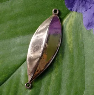 Embossed Leaf Shape 44.2mm x 15mm with Two Holes, Blank Cutout for Enameling Stamping Texturing Variety of Metals,