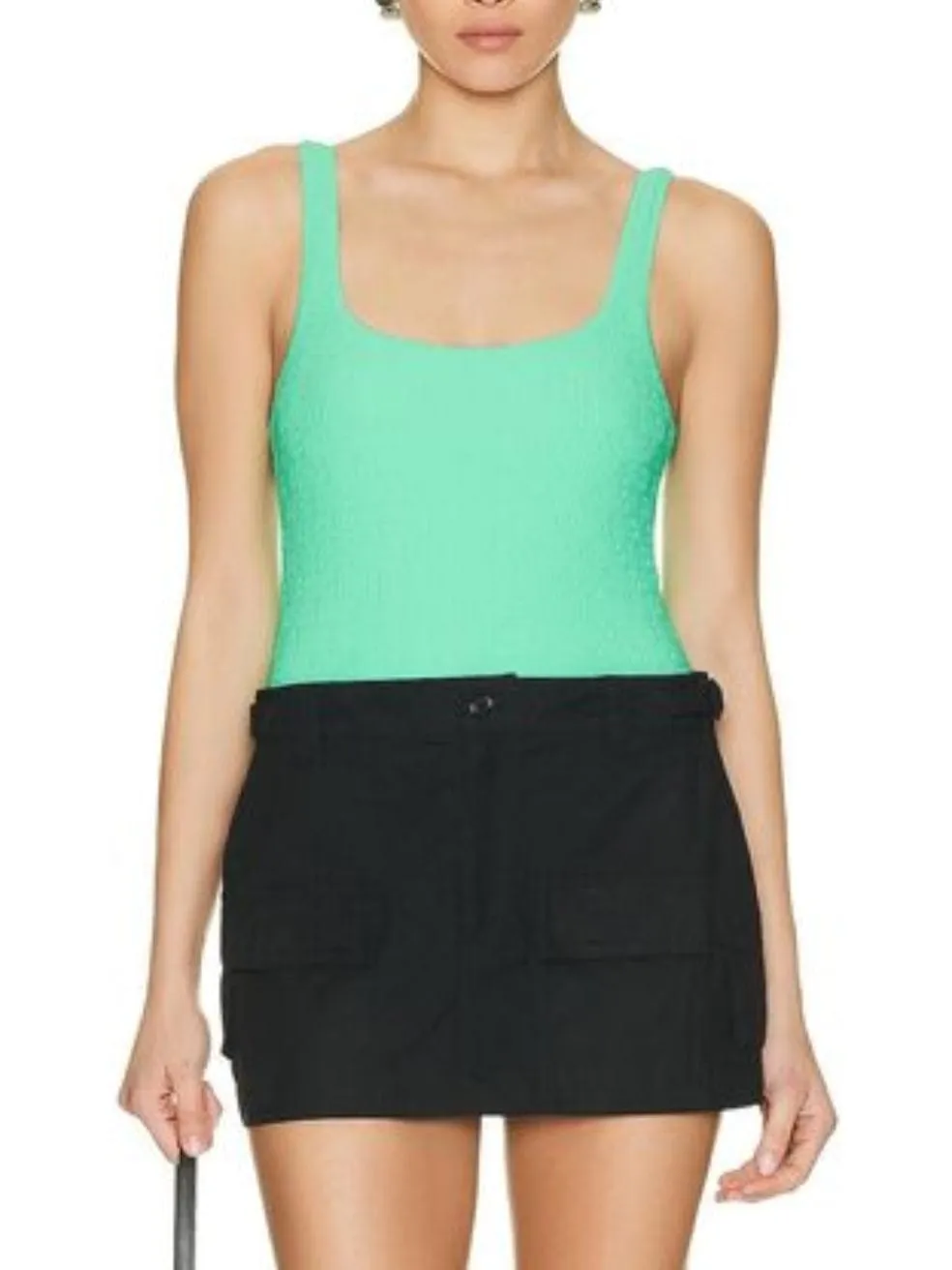 Embossed-logo Bodysuit
