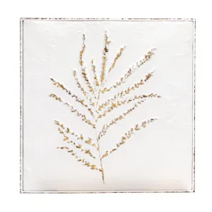 Embossed Metal Wall Décor w/ Botanical
