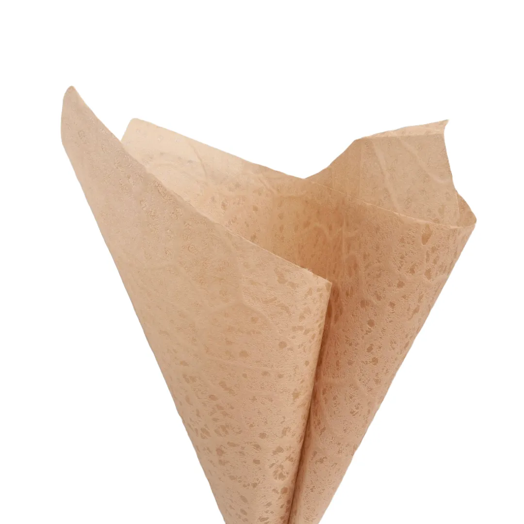 Embossed Non-woven Flower Wrapping Coral Sand 80gsm Pack 50 (50x70cm)