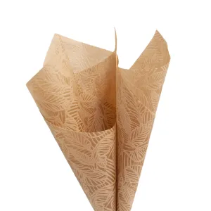 Embossed Non-woven Flower Wrapping Leaves Sand 80gsm Pack 50 (50x70cm)