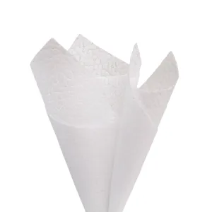 Embossed Non-woven Flower Wrapping Stone White 80gsm Pack 50 (50x70cm)